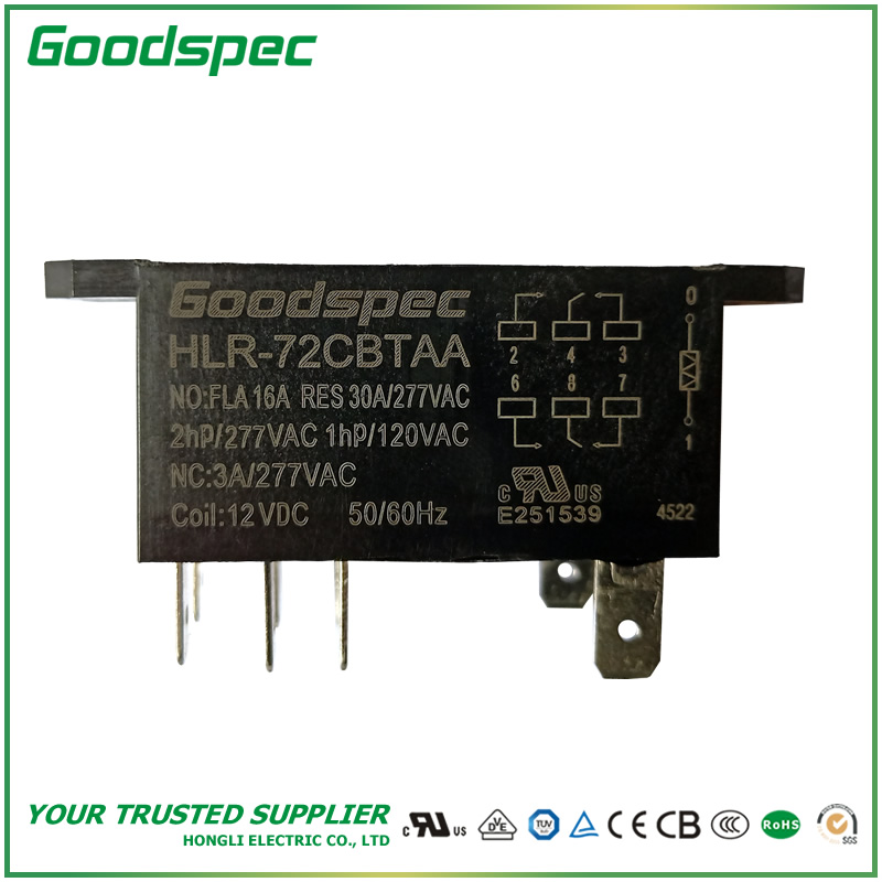 HLR-72CBTAA(DPDT/30A/12VDC)MINI POWER RELAY