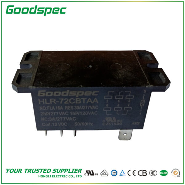 HLR-72CBTAA(DPDT/30A/12VDC)MINI POWER RELAY