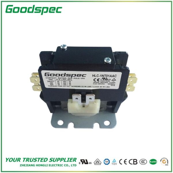 HLC-1NT01AAC(1P/25A/120VAC) Definite Purpose Contactor