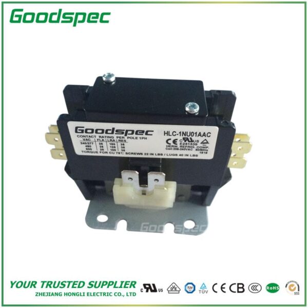 HLC-1NU01AAC(1P/25A/208-240VAC) Definite Purpose Contactor