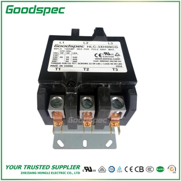 HLC-3XH09CG(3P/90A/480VAC)DEFINITE PURPOSE CONTACTOR