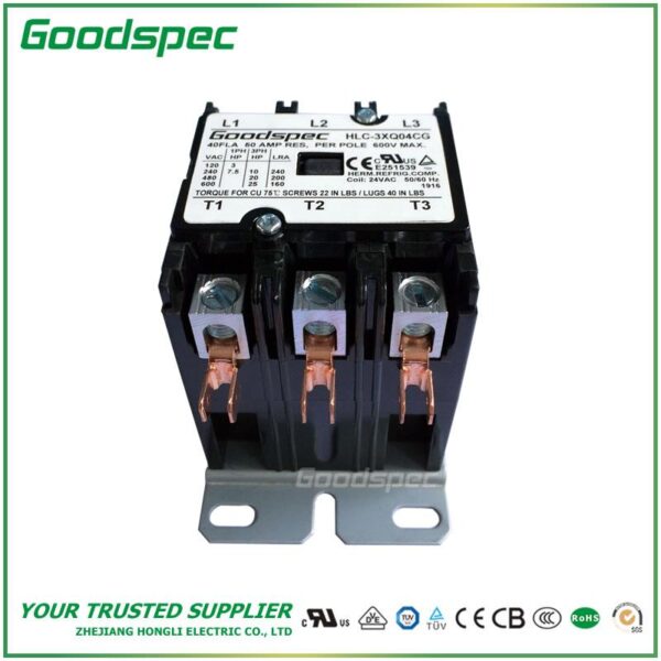 HLC-3XQ04CG(3P/40A/24VAC) DEFINITE PURPOSE CONTACTOR