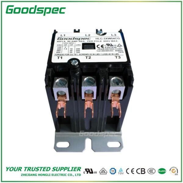 HLC-3XW04CG(3P/40A/308-400VAC) Definite Purpose Contactor