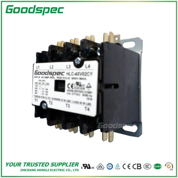 HLC-4XV02CY(4P/30A/277V)DEFINITE PURPOSE CONTACTOR