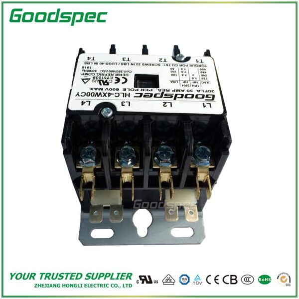 HLC-4XW00CY(4P/20A/380-400V)DEFINITE PURPOSE CONTACTOR