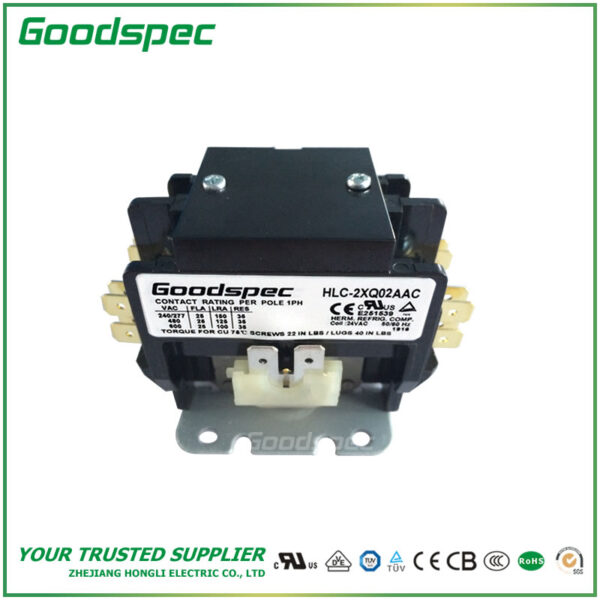 HLC-2XQ02AAC(2P/30A/24VAC) Definite Purpose Contactor