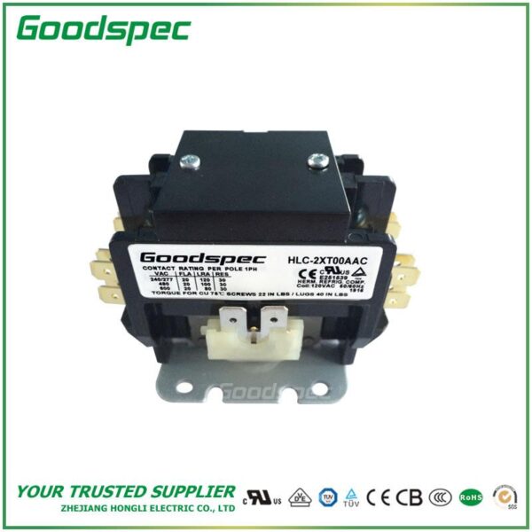 HLC-2XT00AAC(2P/20A/120VAC)Definite Purpose Contactor